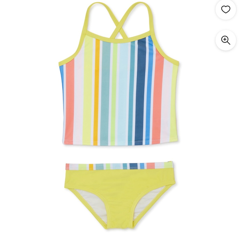 Wonder Nation Baby and Toddler Girl Strappy Tankini, Sizes 18M